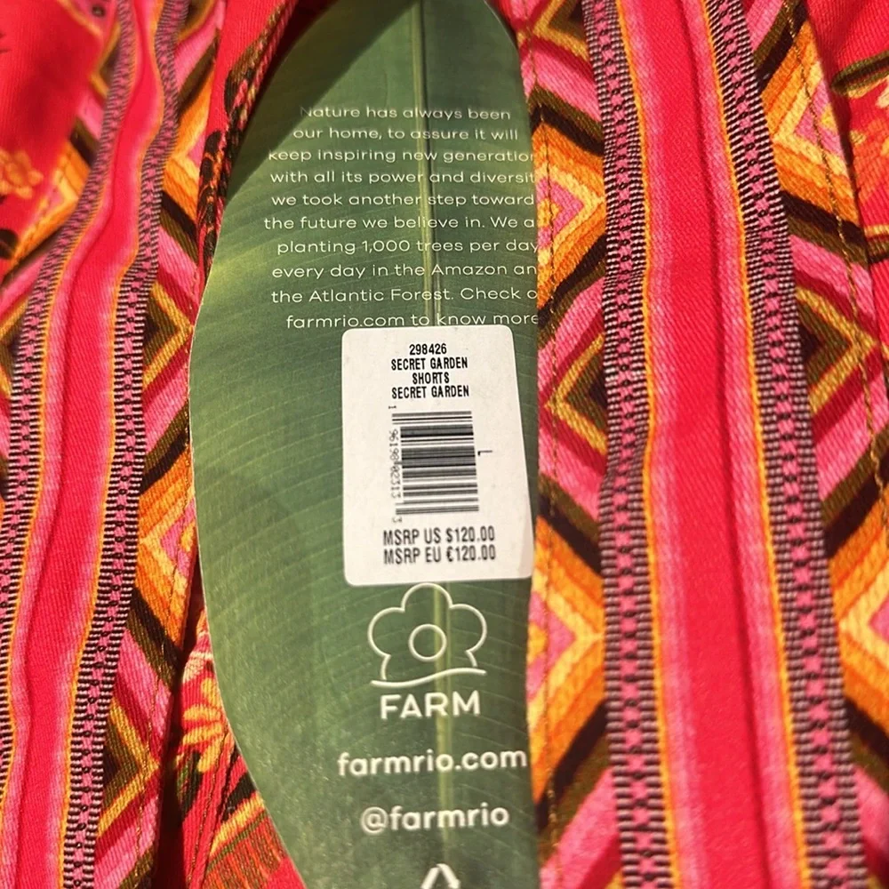 BNWT Farm Rio Secret Garden Shorts Womens Large - Picture 5 of 8